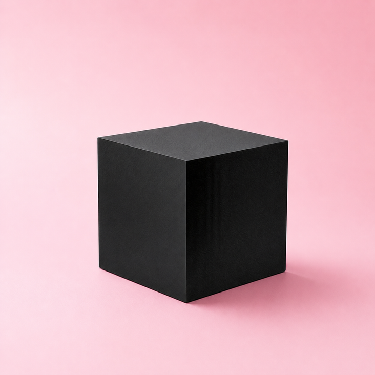 Spectrum PRINT.PROPS Styling Photography Prop - Cube - 100x100x100mm (Midnight Black)