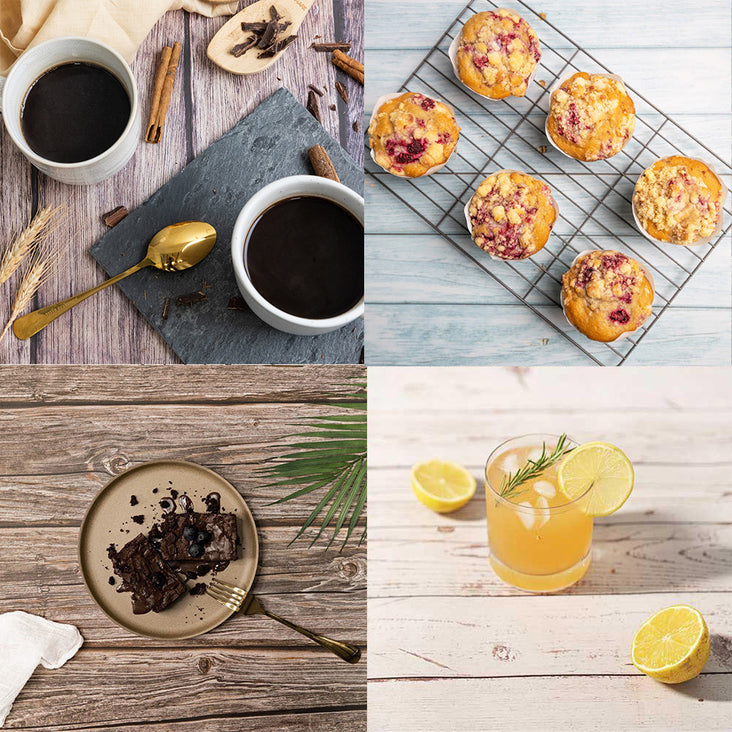Flat Lay Instagram Backdrop (56cm x 87cm) - 'As Good As Wood' - Bundle