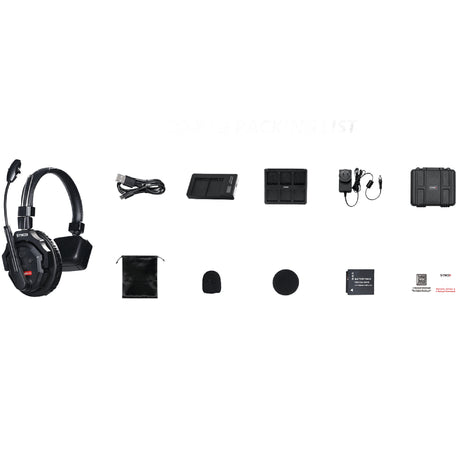 Synco Full-Duplex 13-Person Wireless Intercom System with Double-Ear Headsets