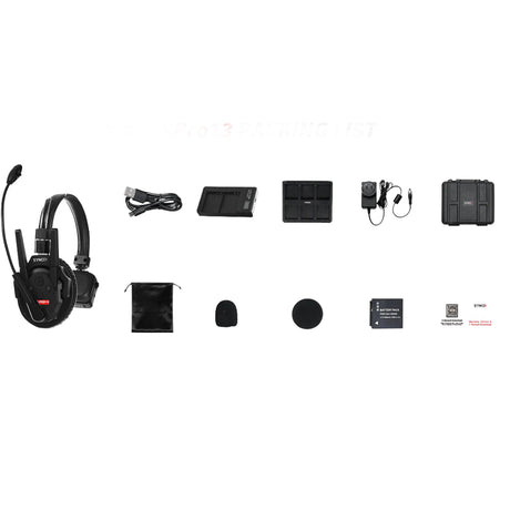Synco Full-Duplex 13-Person Wireless Intercom System with External Antennas