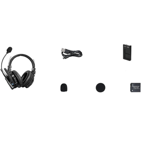 Synco Full-Duplex 2-Person Wireless Intercom System with Double-Ear Headsets