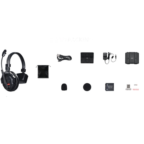 Synco Full-Duplex 9-Person Wireless Intercom System with Double-Ear Headsets