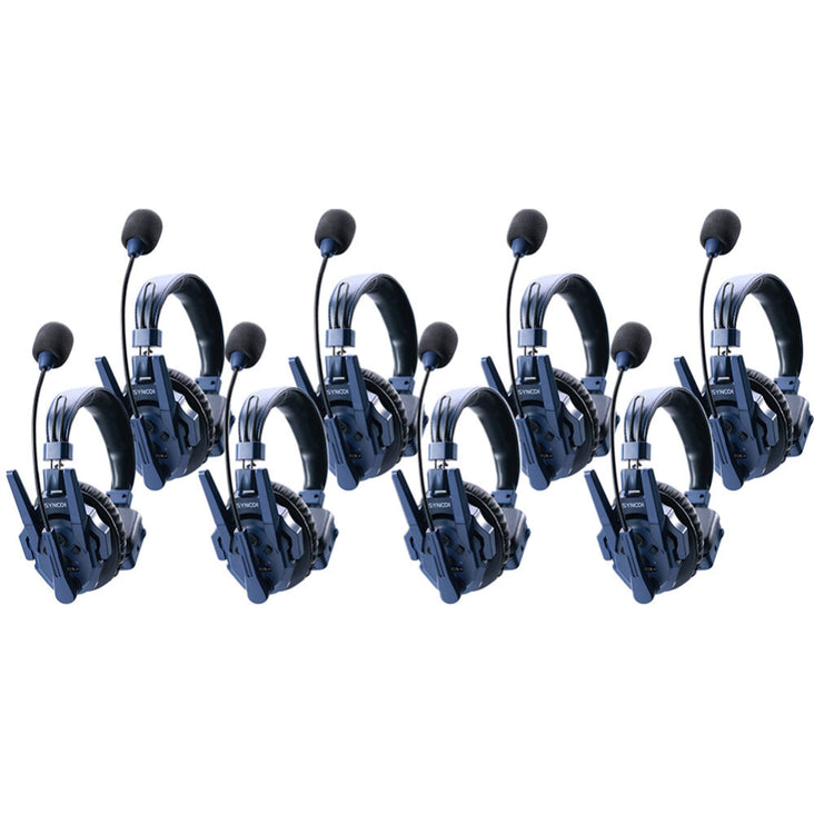 Synco Xtalk Master Intercom System with 8 Single-Ear Headsets