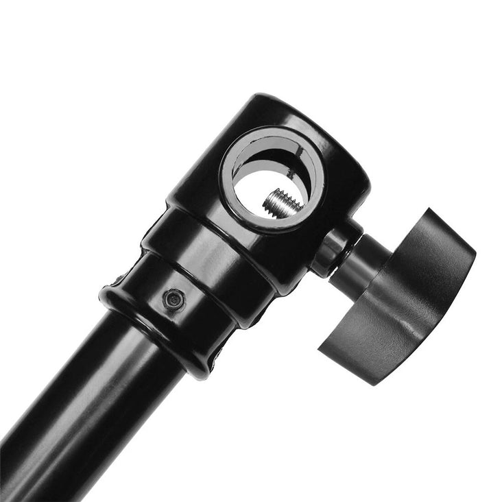 Telescopic Backdrop Crossbar Extension Pole Rod (90–200cm) – Black