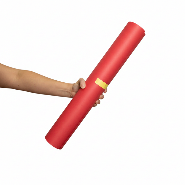 Spectrum 50cm Non Reflective Seamless Paper Roll Backdrop Offcuts - Tequila Sunrise Red