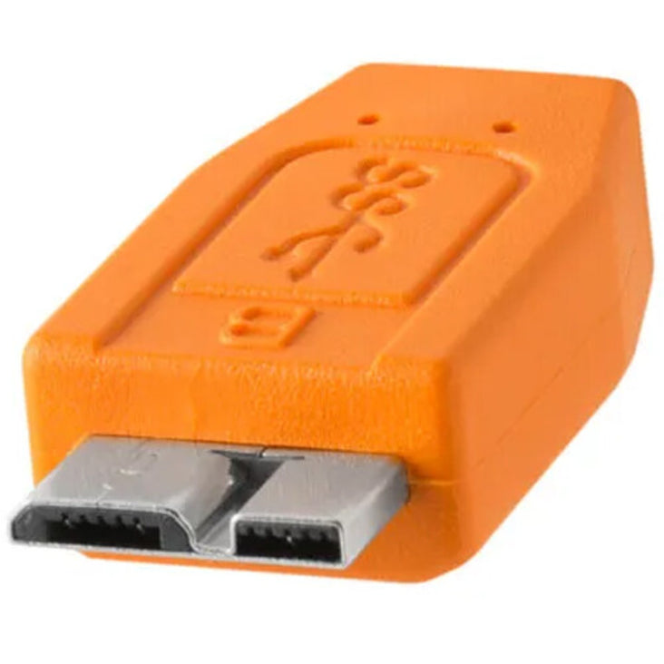 Tether Tools TetherBoost Pro USB-C to Micro-B Right-Angle Cable System (31', Orange)