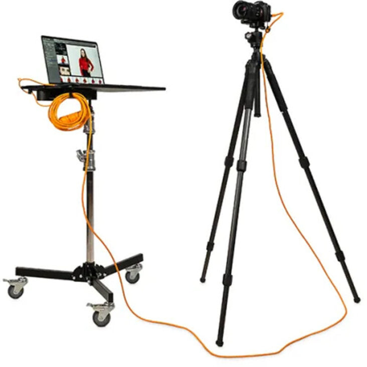 Tether Tools TetherBoost Pro USB-C to Micro-B Right-Angle Cable System (31', Orange)