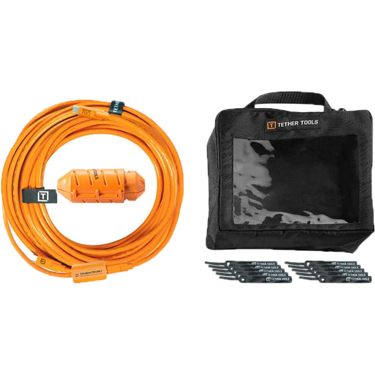 Tether Tools TetherBoost Pro USB-C to Micro-B Straight Cable System (31', Orange)