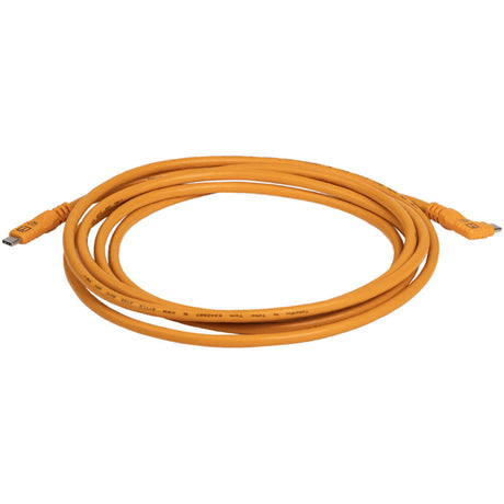 Tether Tools TetherPro Optima USB-C Cable (10'/3m, High-Visibility Orange, Right-Angle)