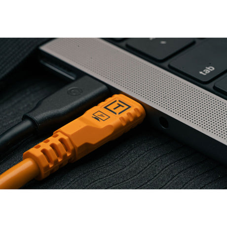 Tether Tools TetherPro Optima USB-C Cable (6'/1.8m, High-Visibility Orange, Right-Angle)