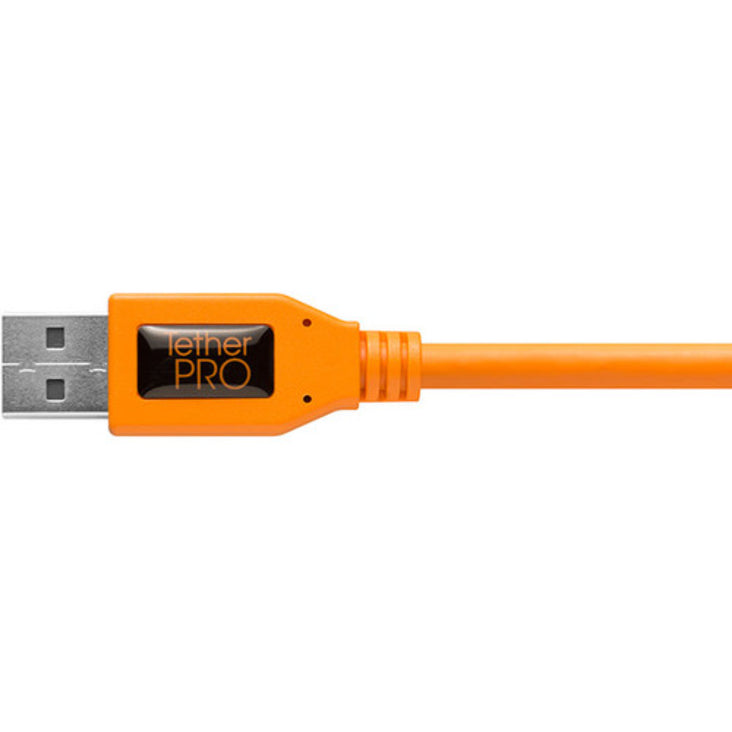 Tether Tools TetherPro USB 2.0 Type-A to 5-Pin Mini-USB Right Angle Adapter Cable (High Visibility Orange, 20")