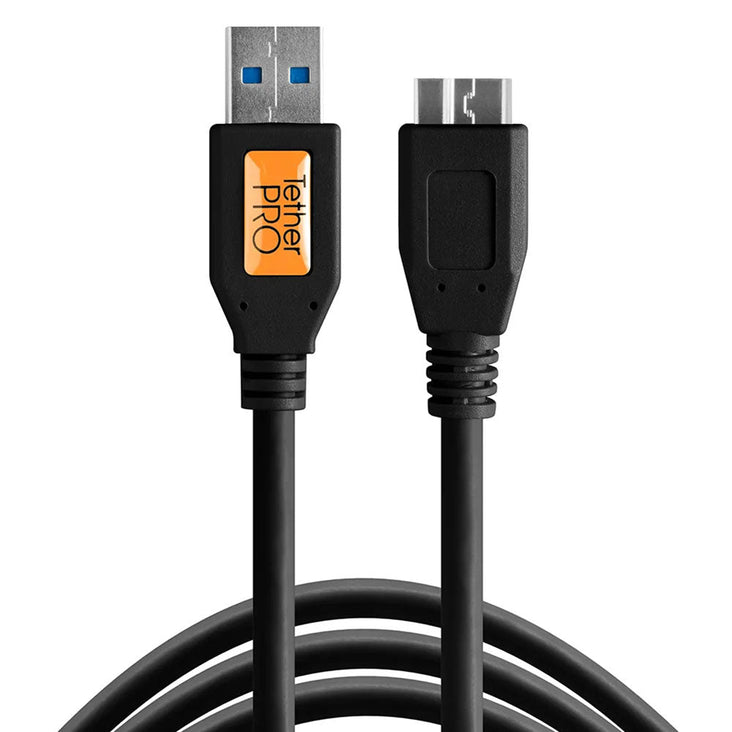 Tether Tools TetherPro USB 3.0 Type-A to Micro-USB Type-B 3.0 Cable 4.6m (Black)