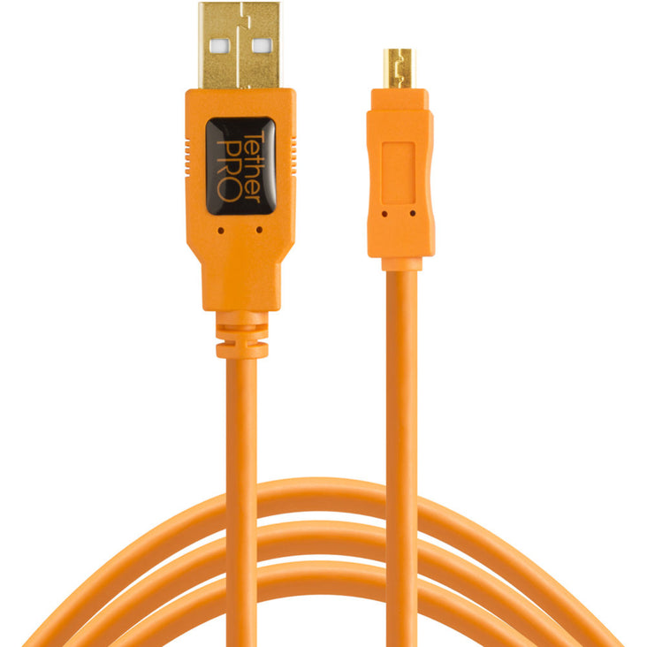 Tether Tools TetherPro USB-A 2.0 to Mini-B 8-Pin Cable (1')