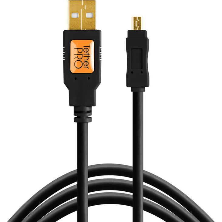 Tether Tools TetherPro USB-A 2.0 to Mini-B 8-Pin Cable (1')