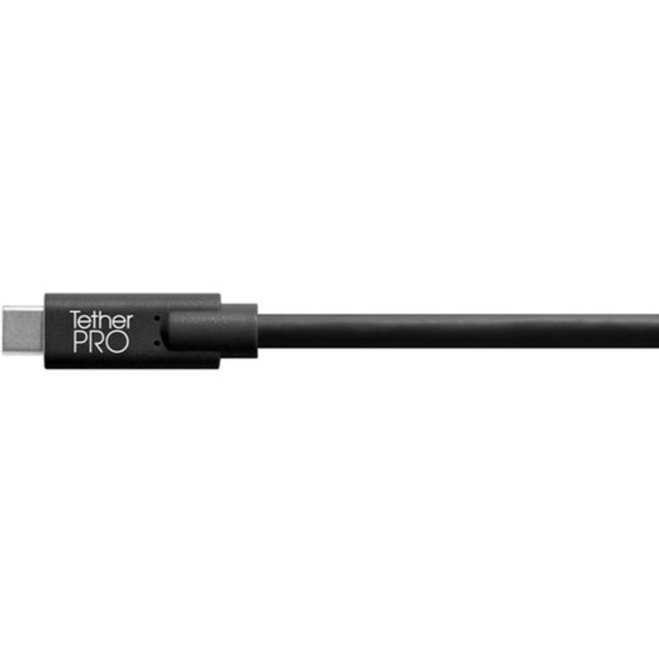 Tether Tools TetherPro USB Type-C Male to Micro-USB 3.0 Type B Male Cable (15', Black, Right-Angle)