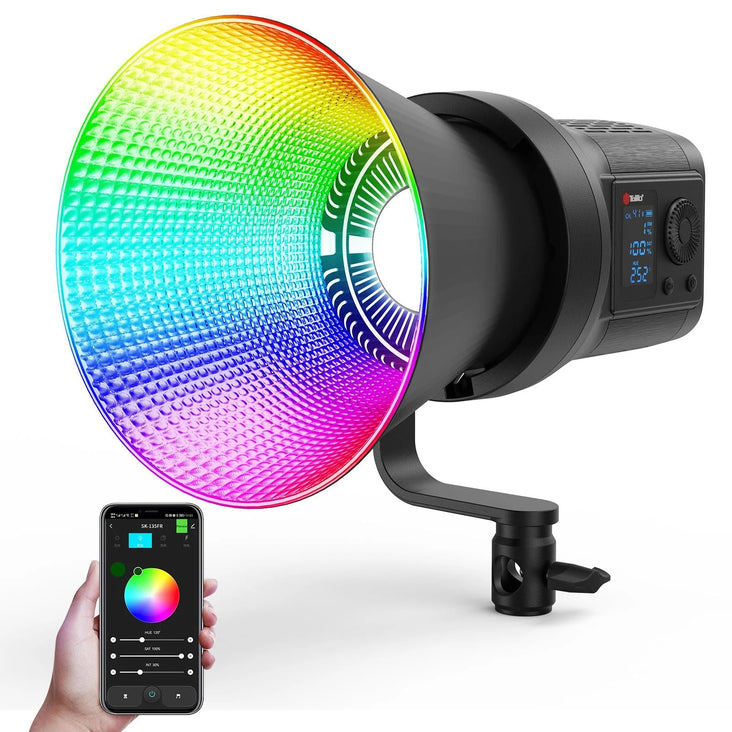 Tolifo SK-135FR 120W Portable Bowens Mount COB LED Video Light (RGB)