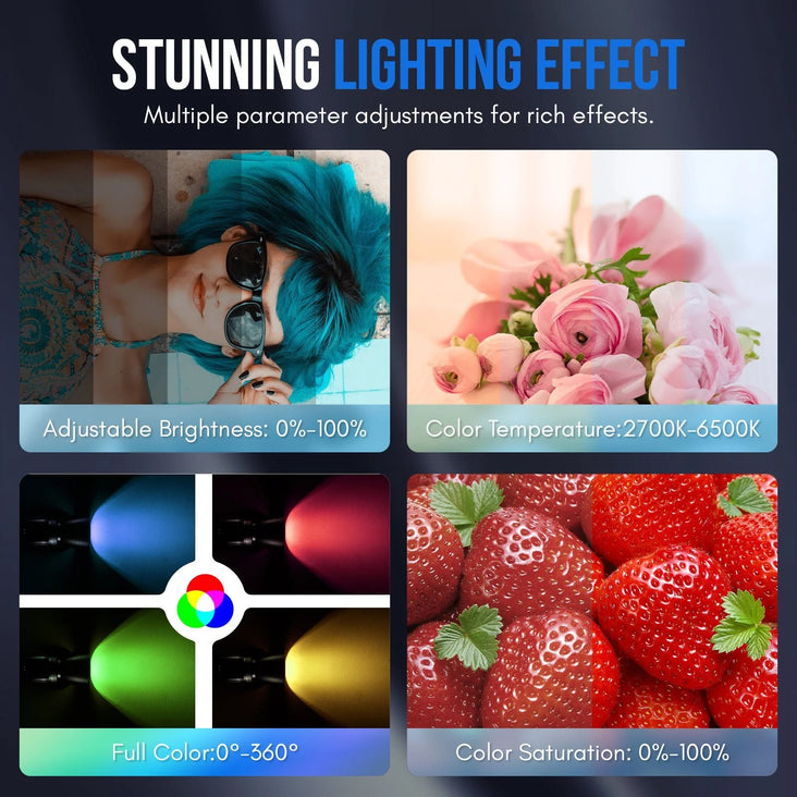 Tolifo SK-135FR 120W Portable Bowens Mount COB LED Video Light (RGB)