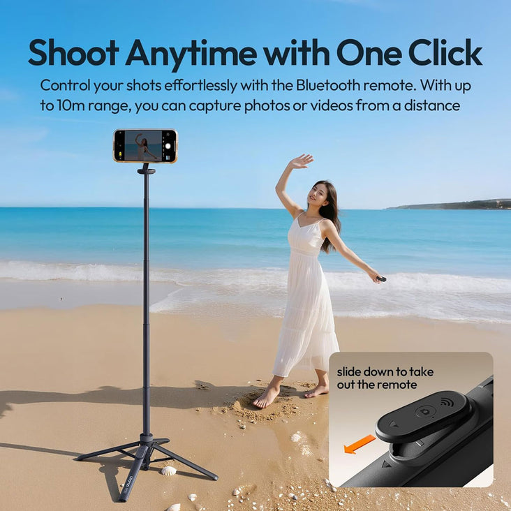 Ulanzi MT85 150cm Auto-Pop Magnetic Selfie Stick & 4-Leg Tripod