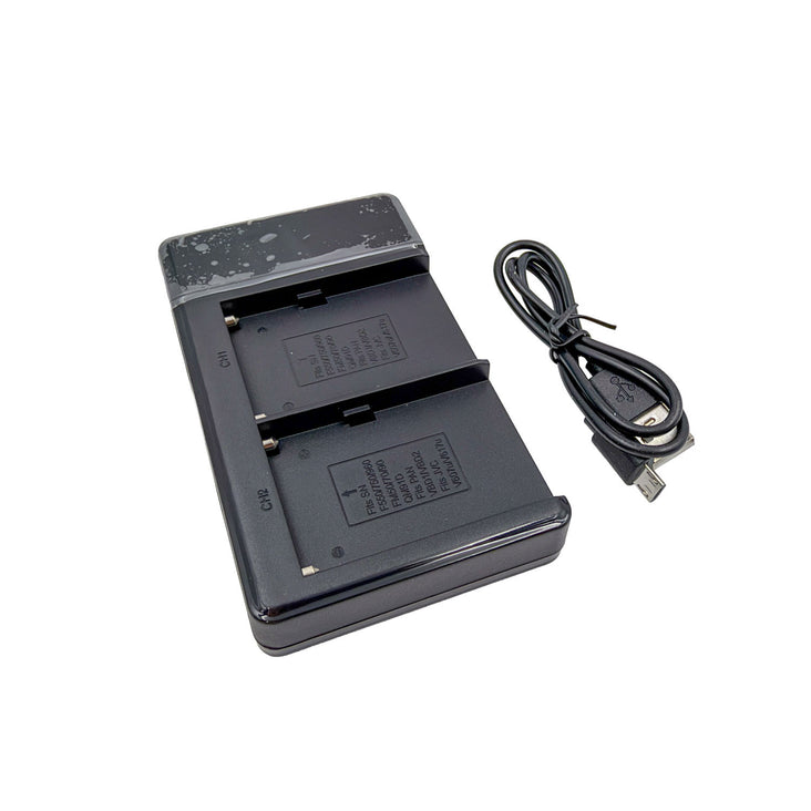 USB Dual-Bay Sony L-Series NP-F Battery Charger (Micro-USB Edition)
