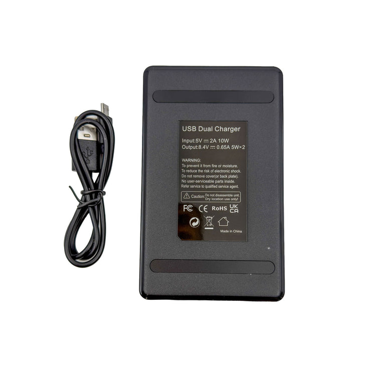 USB Dual-Bay Sony L-Series NP-F Battery Charger (Micro-USB Edition)