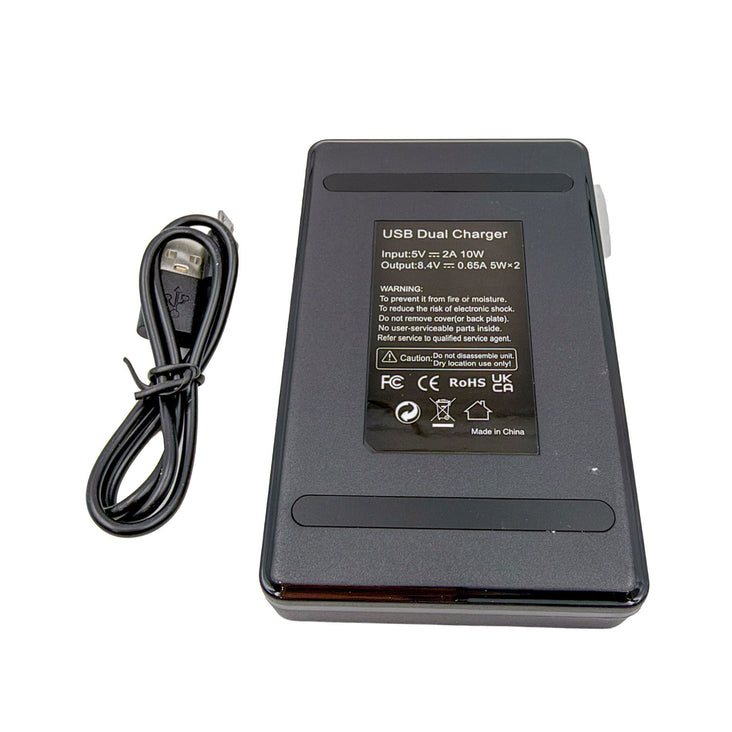 USB Dual-Bay Sony L-Series NP-F Battery Charger (Micro-USB Edition)