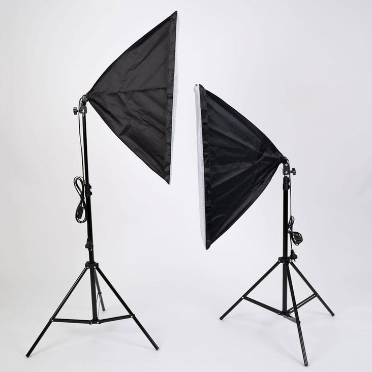 Volkwell Dual RGB LED Softbox Lighting Kit with Remote (E27 Bulb)