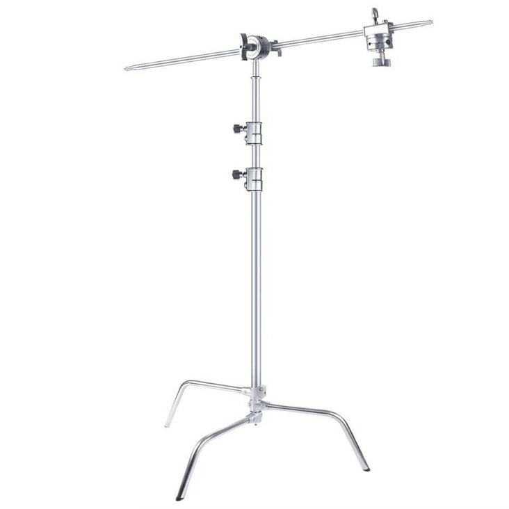 Xlite Turtle Base C-Stand Silver With Arm & 2 Grip Heads