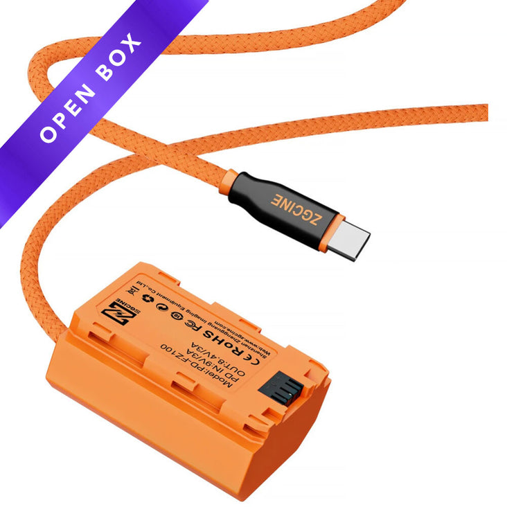 ZGCINE USB-C PD to Sony NP-FZ100 Dummy Battery with Braided Wire 60cm (OPEN BOX)