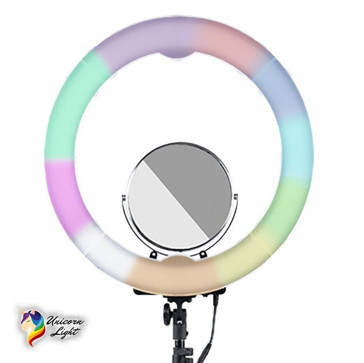 19" LED RGB Rainbow Ring Light - 'Unicorn'