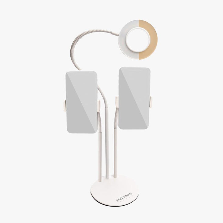 Dual Phone Mount Live Streaming 6" Ring Light Kit (White) - 'Jasper'