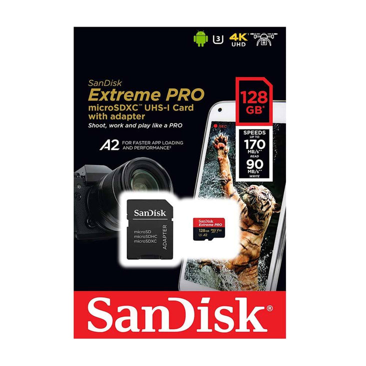 SanDisk Extreme Pro 128GB microSDXC U3 Memory Card