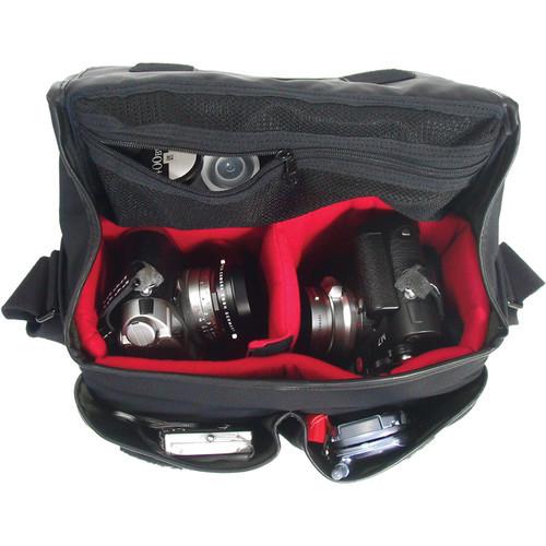 Artisan & Artist GCAM-7200 Leather Nylon Camera Bag (BLACK)