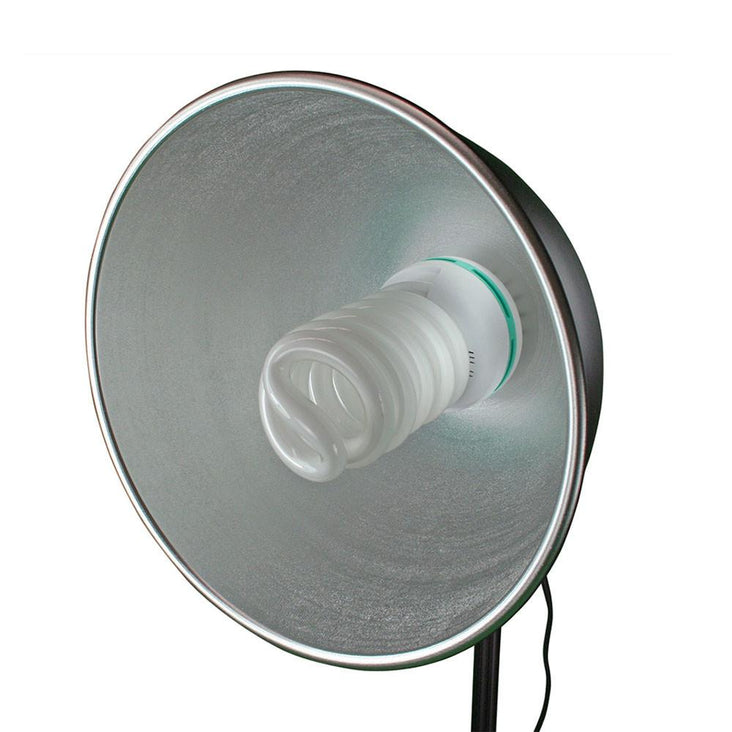Hypop 28cm Silver Metal Reflector Dish with E27 Mount