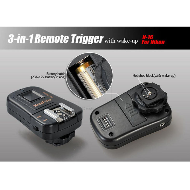 3-in-1 Remote Wireless Trigger for Nikon N-16