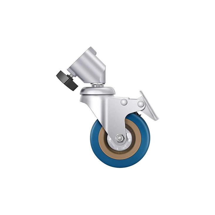 3-Pack Castor Wheels for 22mm Foot Diameter Stands - Heavy Duty Locking Swivel Casters for Photography & Video