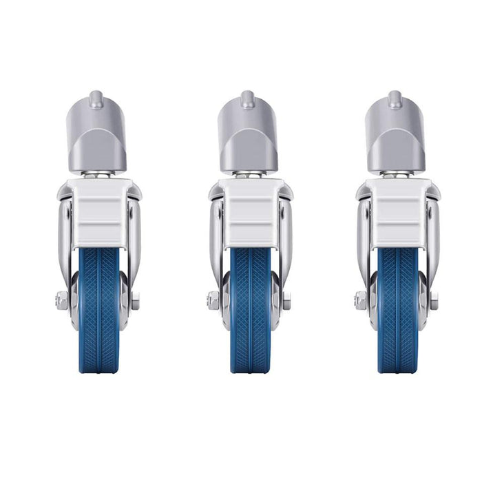 3-Pack Castor Wheels for 22mm Foot Diameter Stands - Heavy Duty Locking Swivel Casters for Photography & Video