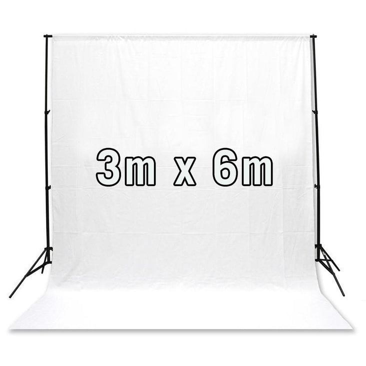 Backdrop Stand & Double Muslin (Black and White) Cotton Backdrop Kit