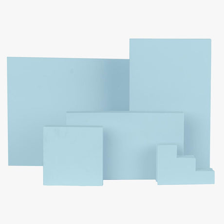5 Piece Geometric Foam Styling Prop Set for Photography (Pastel Blue)