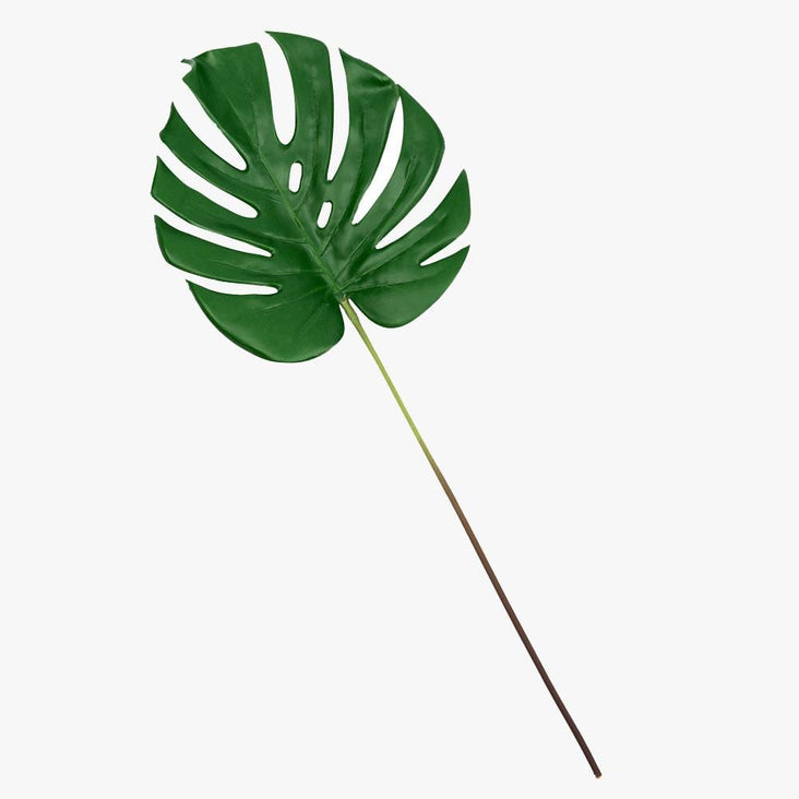 Artificial 58cm Monstera Plain Leaf Stem Photography Styling Prop