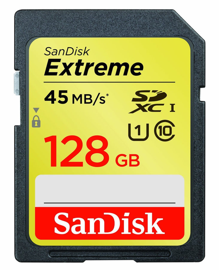 SanDisk EXTREME® CLASS 10 SDHC CARDS Read 45MB/s Write Speed 300x
