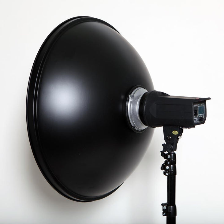 Hypop 22"/55CM Universal Silver Reflector Beauty Dish With Diffuser for Flash Strobes
