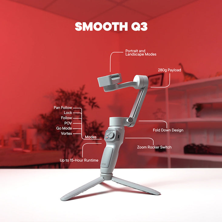 Zhiyun Smooth-Q3 Stabiliser Combo For Smartphones