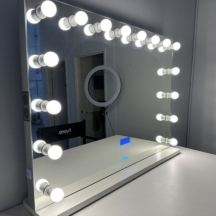 Hypop Hollywood Bluetooth Vanity XL LED Bulb Mirror 80cm x 110cm- White