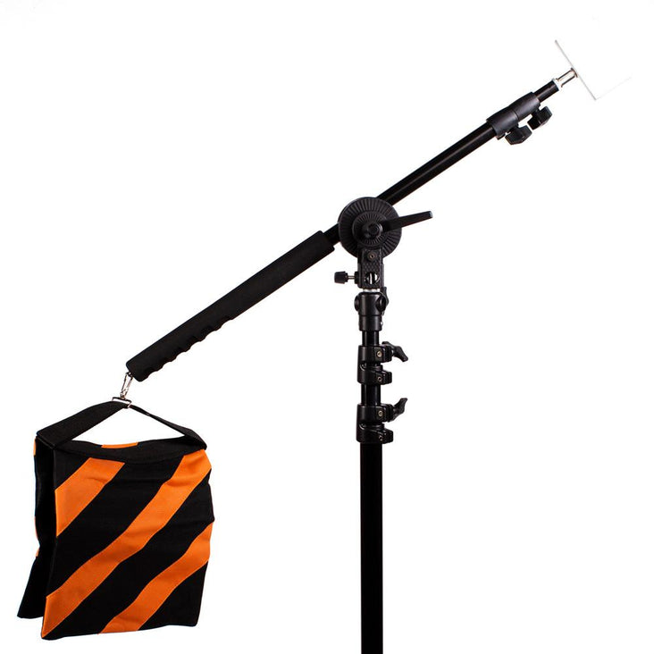 Lighting and Audio Boom Arm Set With Heavy Duty Light Stand