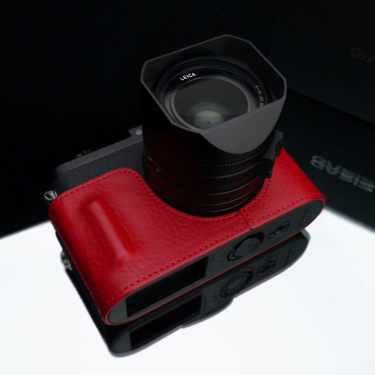 Gariz Red Leather Camera Half Case BL-LCQR for Leica Q & Q-P