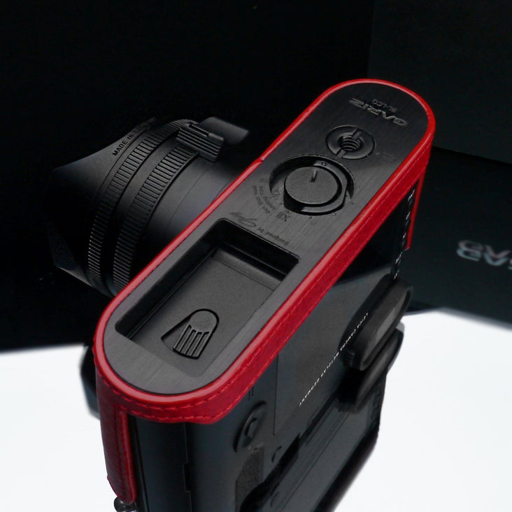 Gariz Red Leather Camera Half Case BL-LCQR for Leica Q & Q-P
