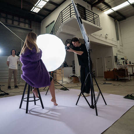 5 in 1 Square Metal Flag Panel Reflector Set with Boom Arm (100cm x 100cm)
