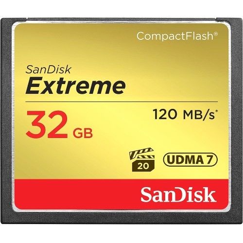 SanDisk Extreme 32gb Compact Flash Memory Card - 120mb/s (800x)