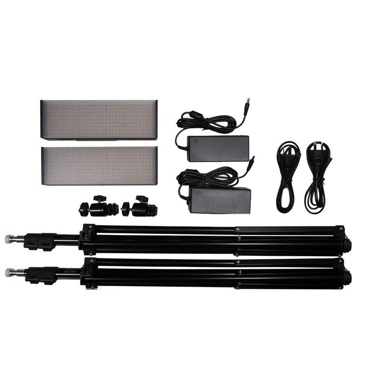 9" LED Photography Video DIY Studio Lighting Kit - 'DUO' Crystal Luxe (No Battery And Charger)