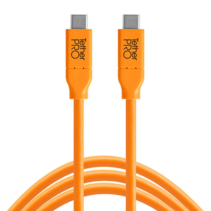 TetherPro USB-C to USB-C 180cm Hi-Vis Orange